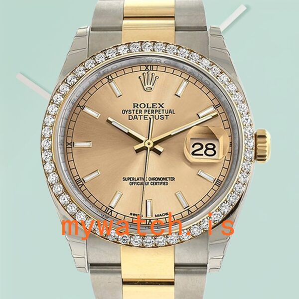 Rolex Datejust 36mm 116243CSO Mens Champagne Dial: Original vs. Replica