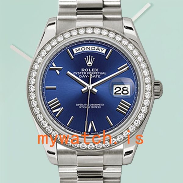 Rolex Day-Date 40mm Mens 228349BLRP Silver-tone Jubilee Bracelet: Authentic vs. Replica