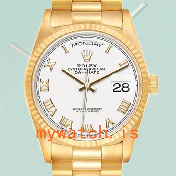 Rolex Day-Date 36mm Mens 128238 White Dial Stainless Steel: Genuine vs. Replica